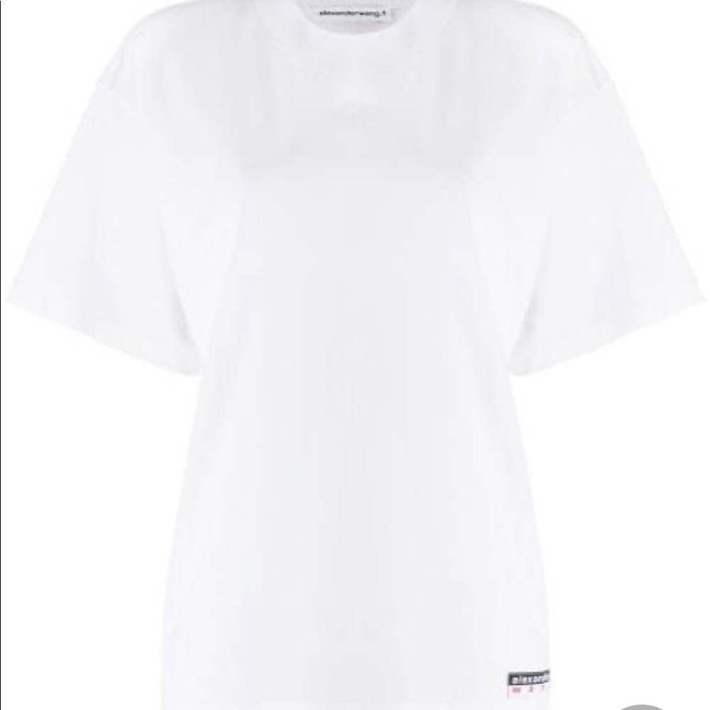t by alexander wang white short sleeve top